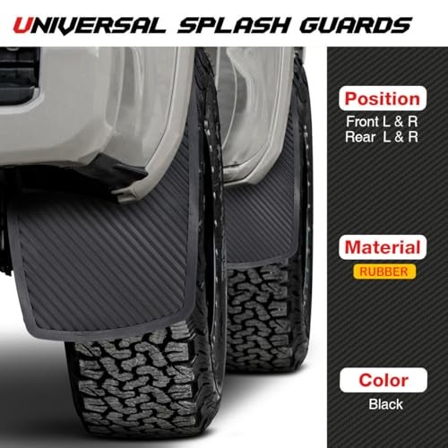 Car Mud Flaps, AUTOXBERT 4Pcs Universal Rubber Mudflaps Splash Guards