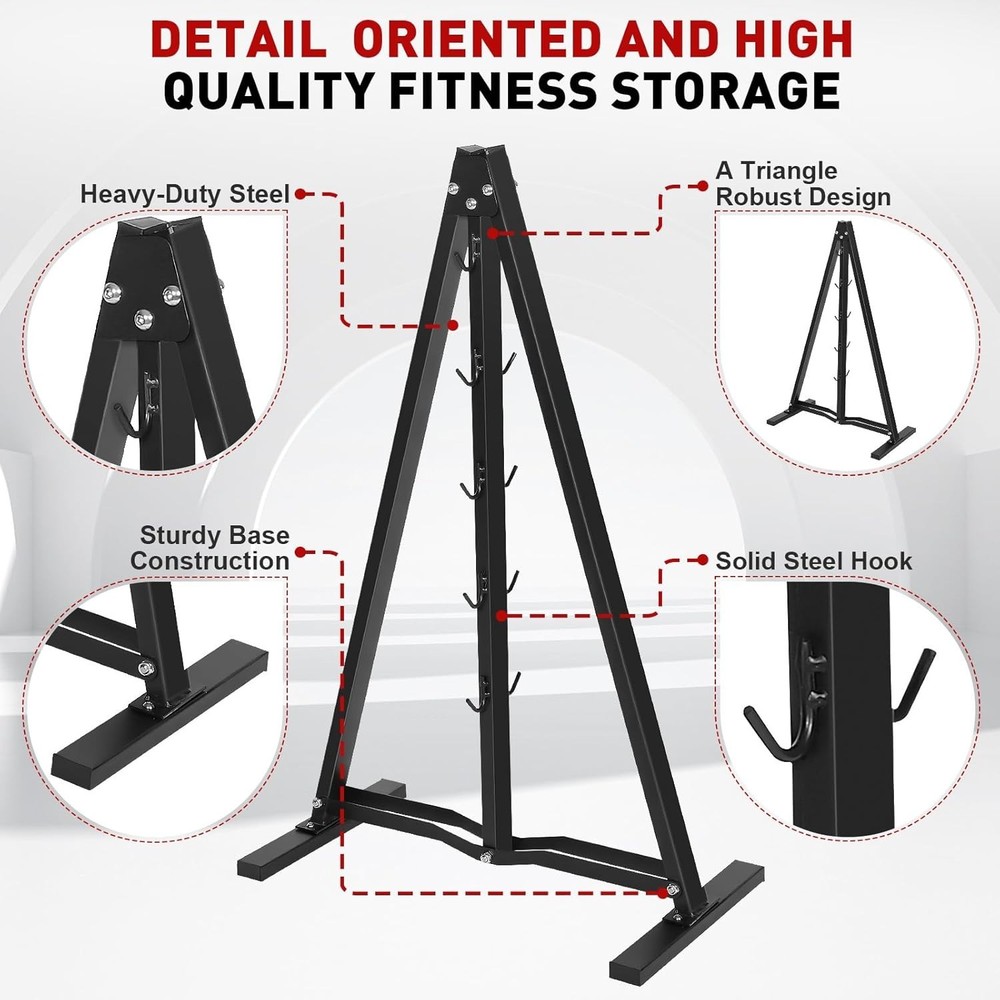 Heavy Duty LAT Pull Down Bar Storage Rack for Gym Attachments
