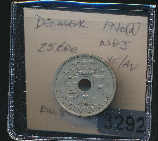 DENMARK -  25 ORE - 1940 - #3292