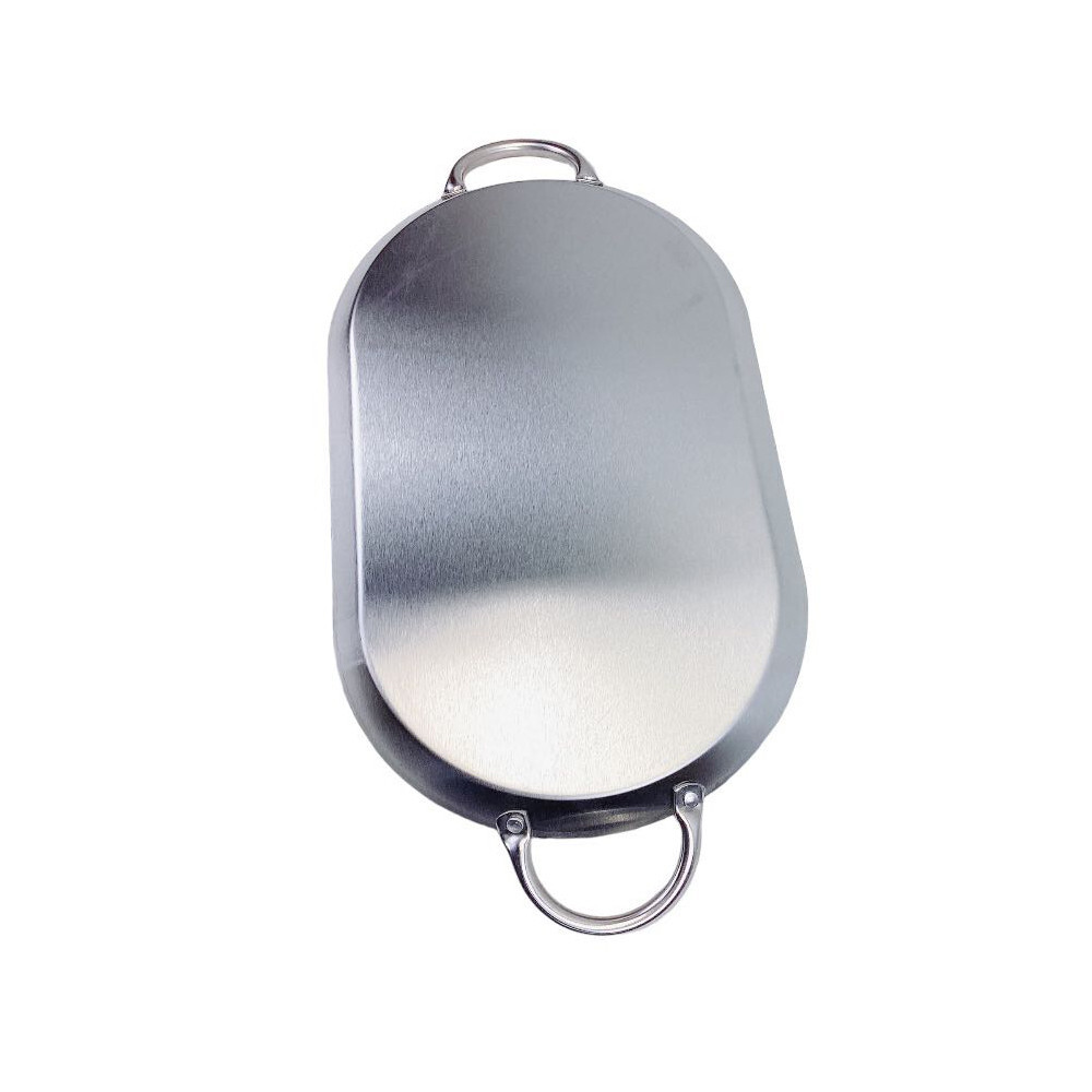 19" Rectangular Stainless Steel Serving Platter Ottoman Tray for Dining, Buffet