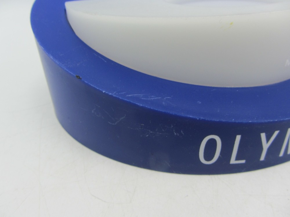 Plastic Olympus Pen Micro Camera Lens Store Display Stand Blue & White
