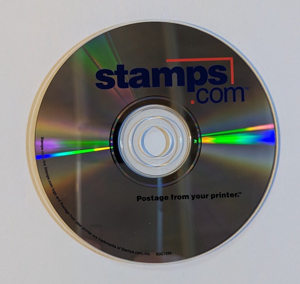 stamps.com postage software CD-ROM DISC