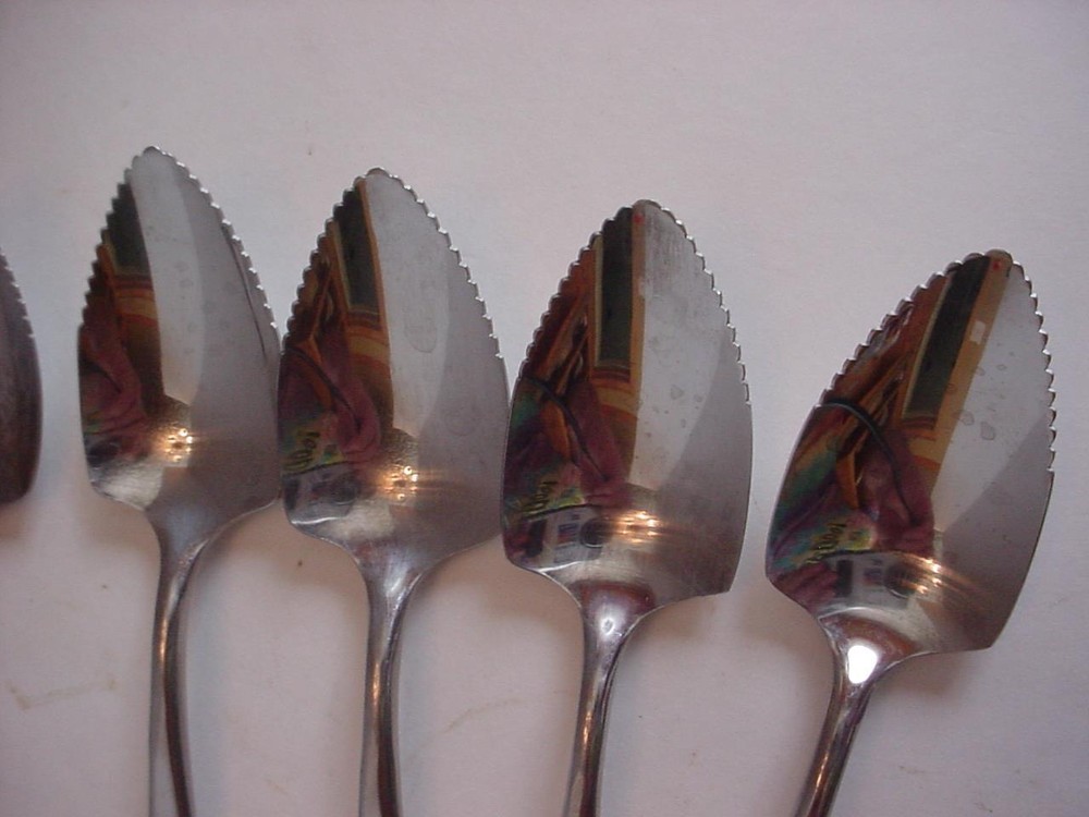 (8) Fruit / grapefruit spoons in the Cascade pattern Towle Supreme Stainless