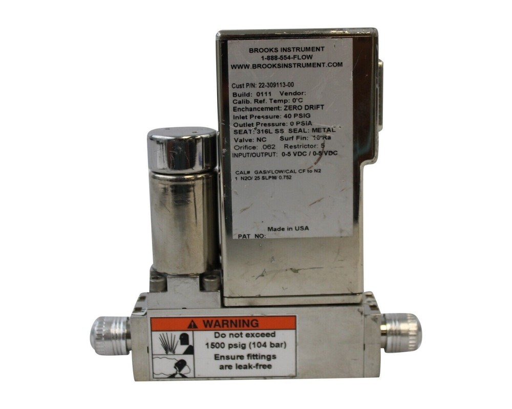 BROOKS SLA7951SZ139 DELTA CLASS SMART MASS FLOW CONTROLLER N2O 25 SLPM