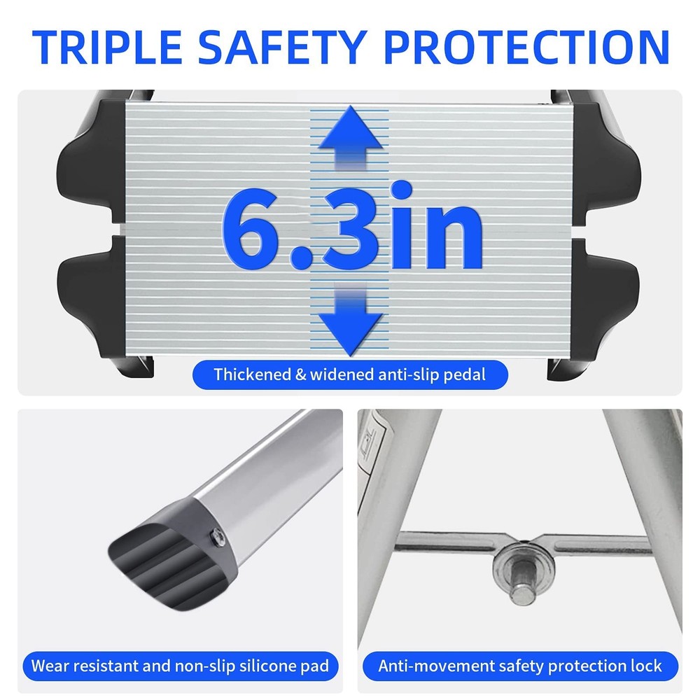 Folding Step Stool Small Foldable Step Stool One Step Ladder With 330 Lb Large L