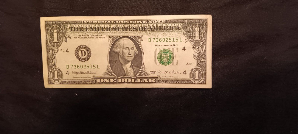 1995 $1 Federal Reserve Note - ERROR Partial Back to Front Reverse Image