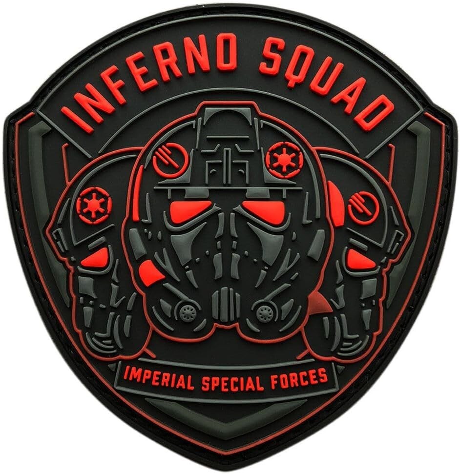 Inferno Squad imperial Special Forces 3D PVC Rubber Patch |PVC HOOK BACK 3"