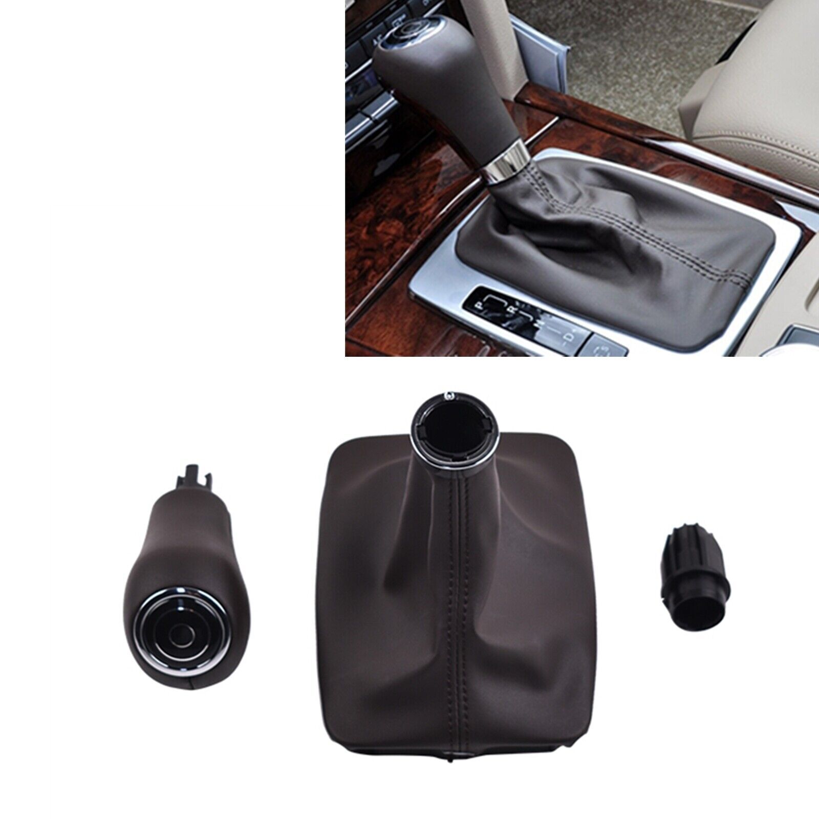 Gear Shifter Knob W/ Boot For Mercedes Benz C Class W204 C204 2007-2013 08 Mocha