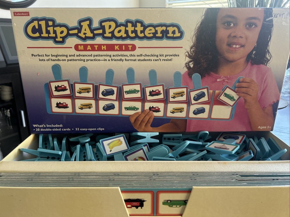Lakeshore Clip A Pattern Math Kit Centers Homeschool Classroom Teaching RR891 3+