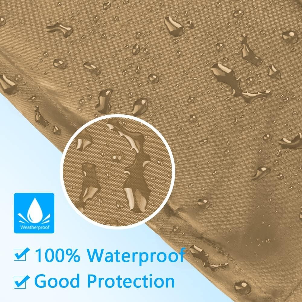 iCOVER Patio Furniture Cover，Waterproof Dustproof Patio Table Cover，SAND