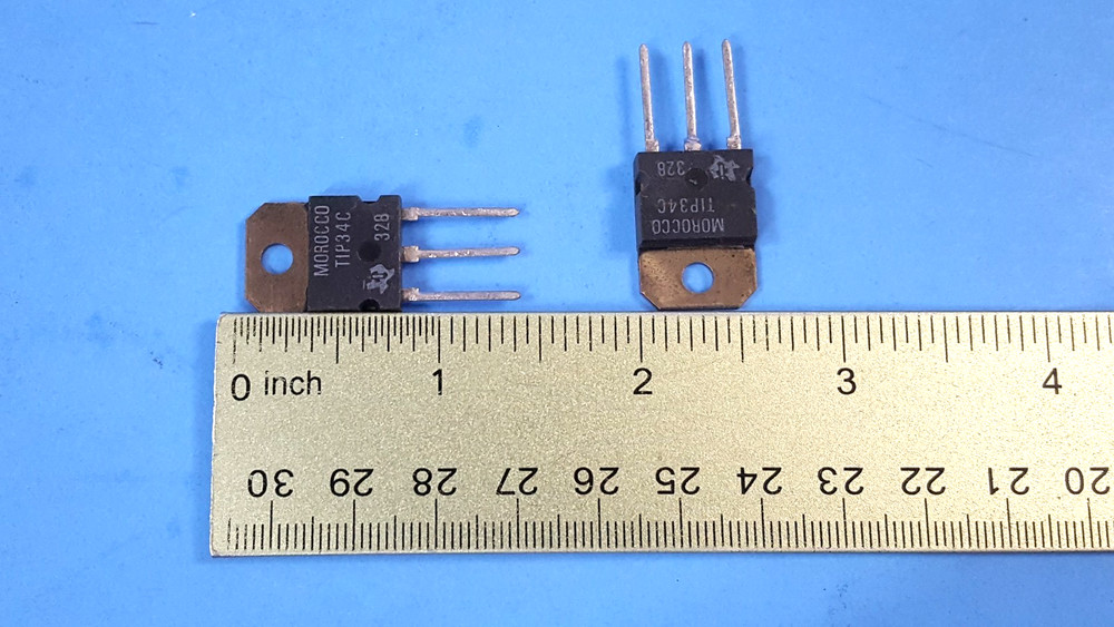 4pcs- Power Transistor, TIP34C, TI, PNP, 10A/100V