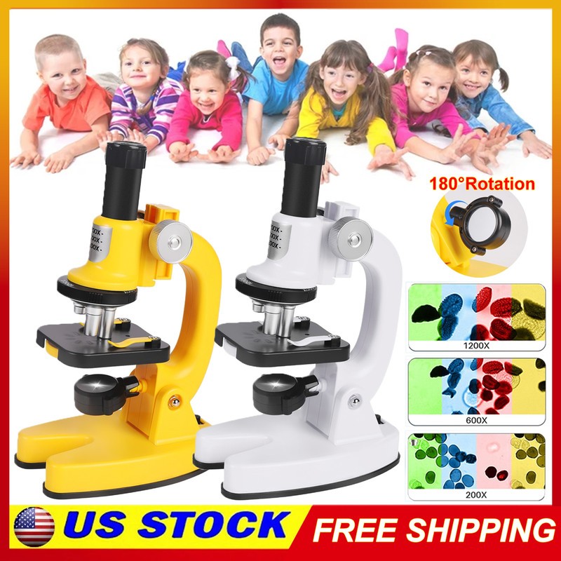 Optical Microscope Kit 1200X Kids Microscope Science Science Experiments Kit