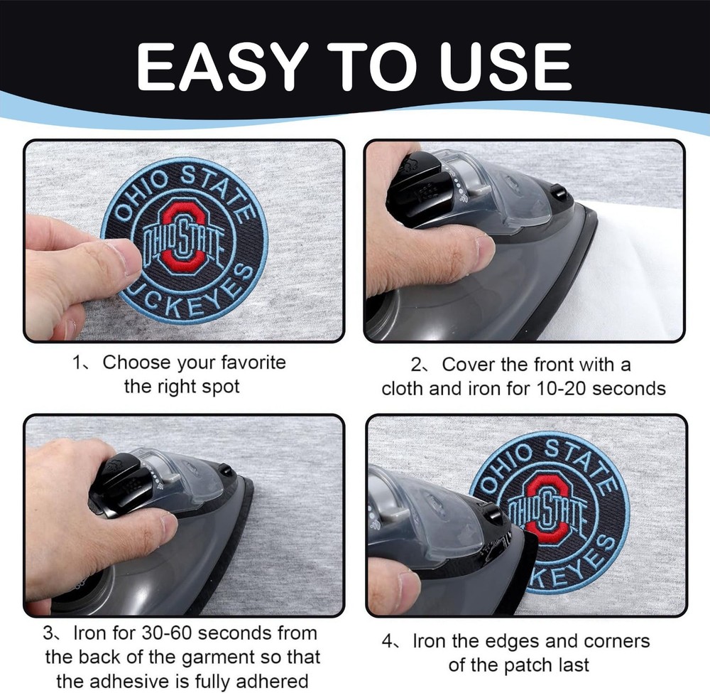 Ohio State Buckeyes Logo Iron On Patch - Sew Patch - Embroidered Patch 3.7"