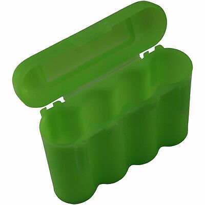 Universal Interlocking Battery Carrier Holder Case CR123A AA AAA - 3 PACK GREEN