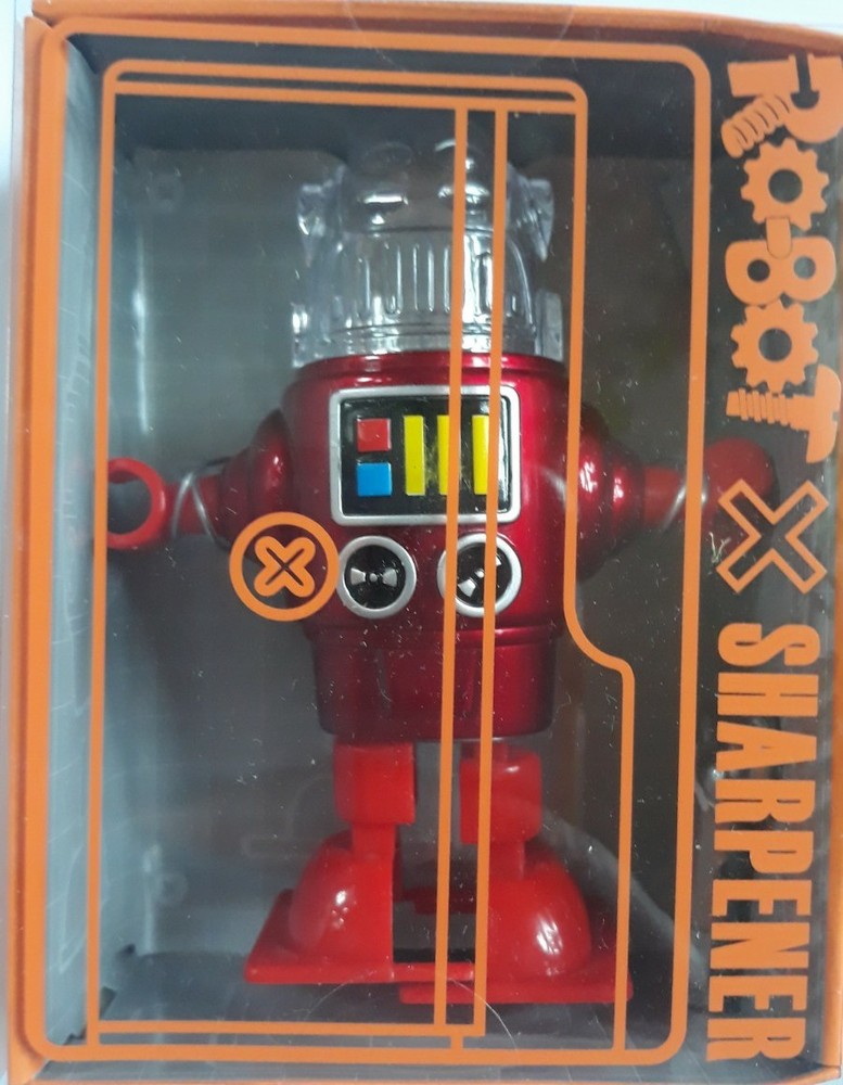 New Robot Sharpener Wind up Walking Retro Pencil Sharpener 4 Different Colors