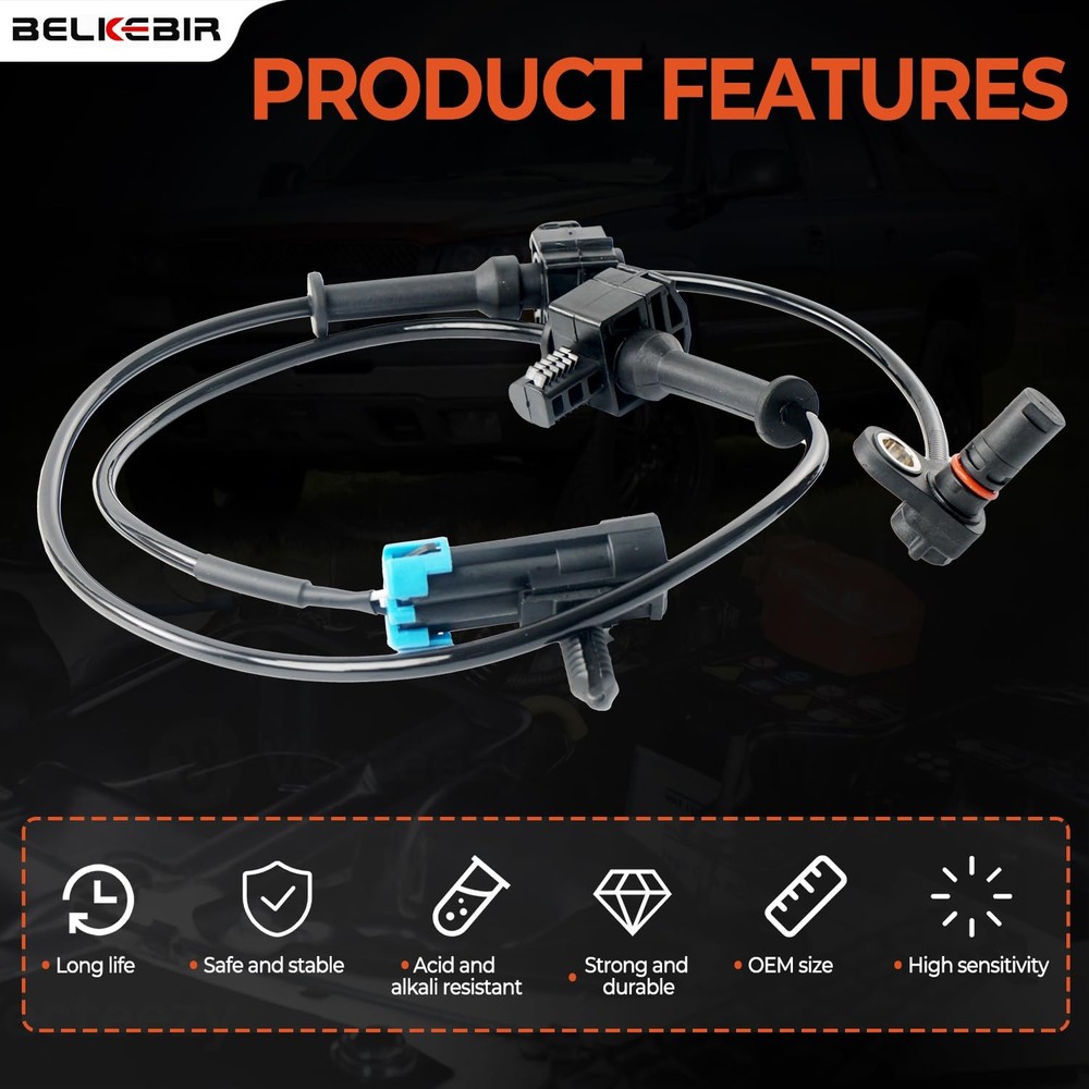 Rear ABS Wheel Speed Sensor Left & Right Compatible with 2007-2013 Chevy Silv...