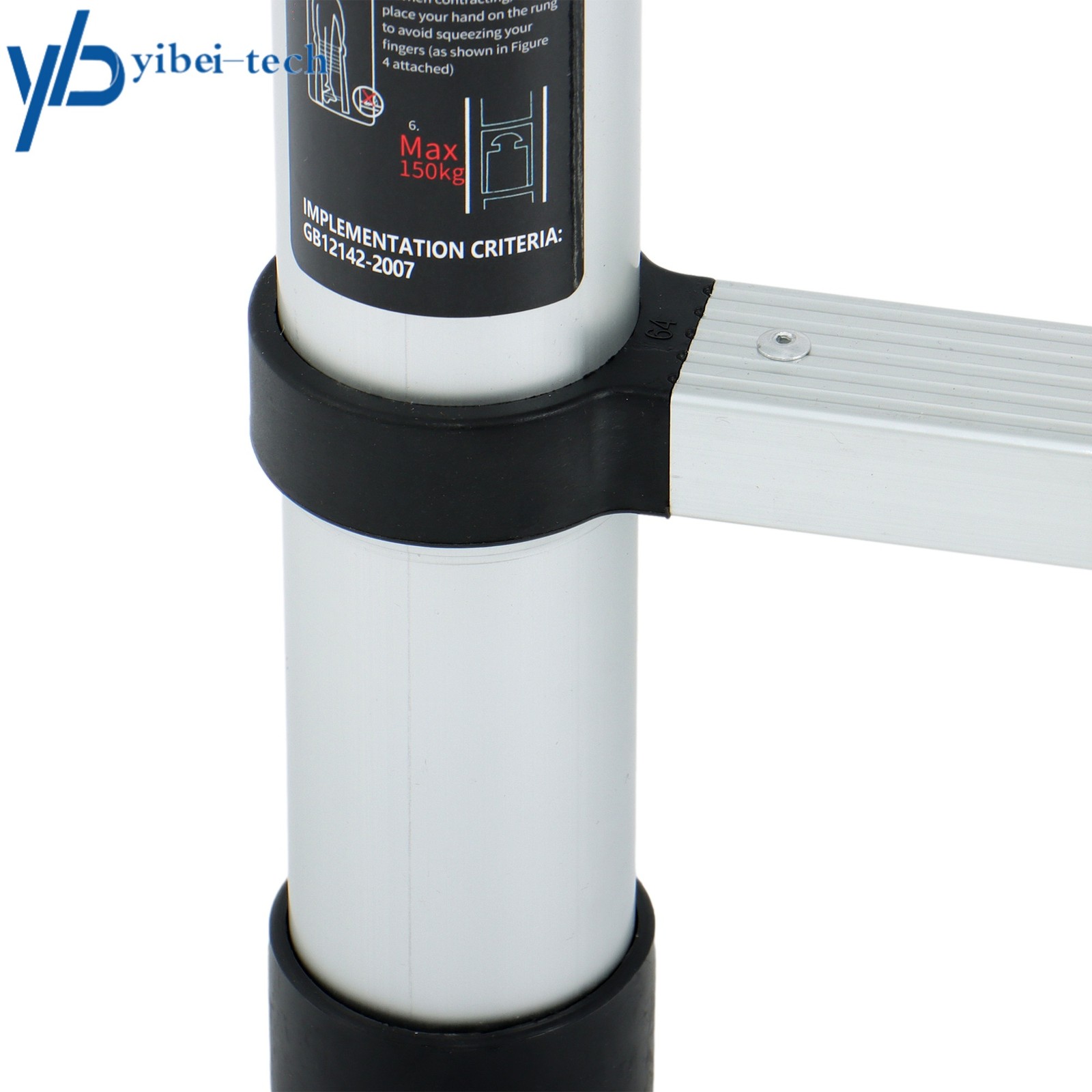 10.5 FT Telescoping Ladder Aluminum Telescopic Ladder with Hooks & Stabilizer