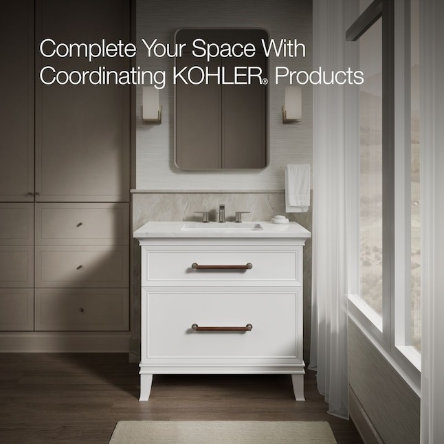KOHLER Caxton Vitreous China 20.25-in Undermount Rectangular Transitional White