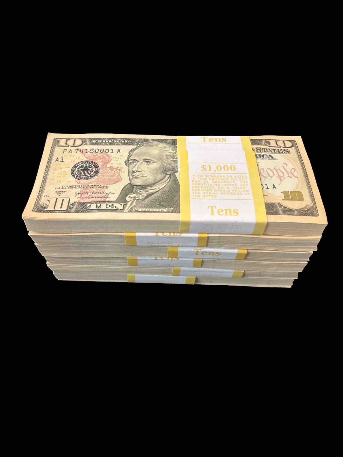 $200 Cash - 20 Uncirculated Ten Dollar Bills In Sequential Order
