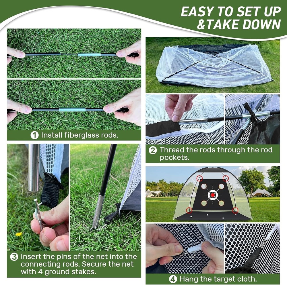 Durable Multi-Target Golf Net with Accessory Kit - Ideal for Skill Improvement