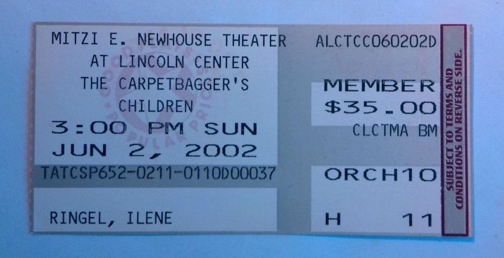 RARE Jean Stapleton (Edith Bunker) Stage-Performed Ticket Stub 2002 Off-Broadway