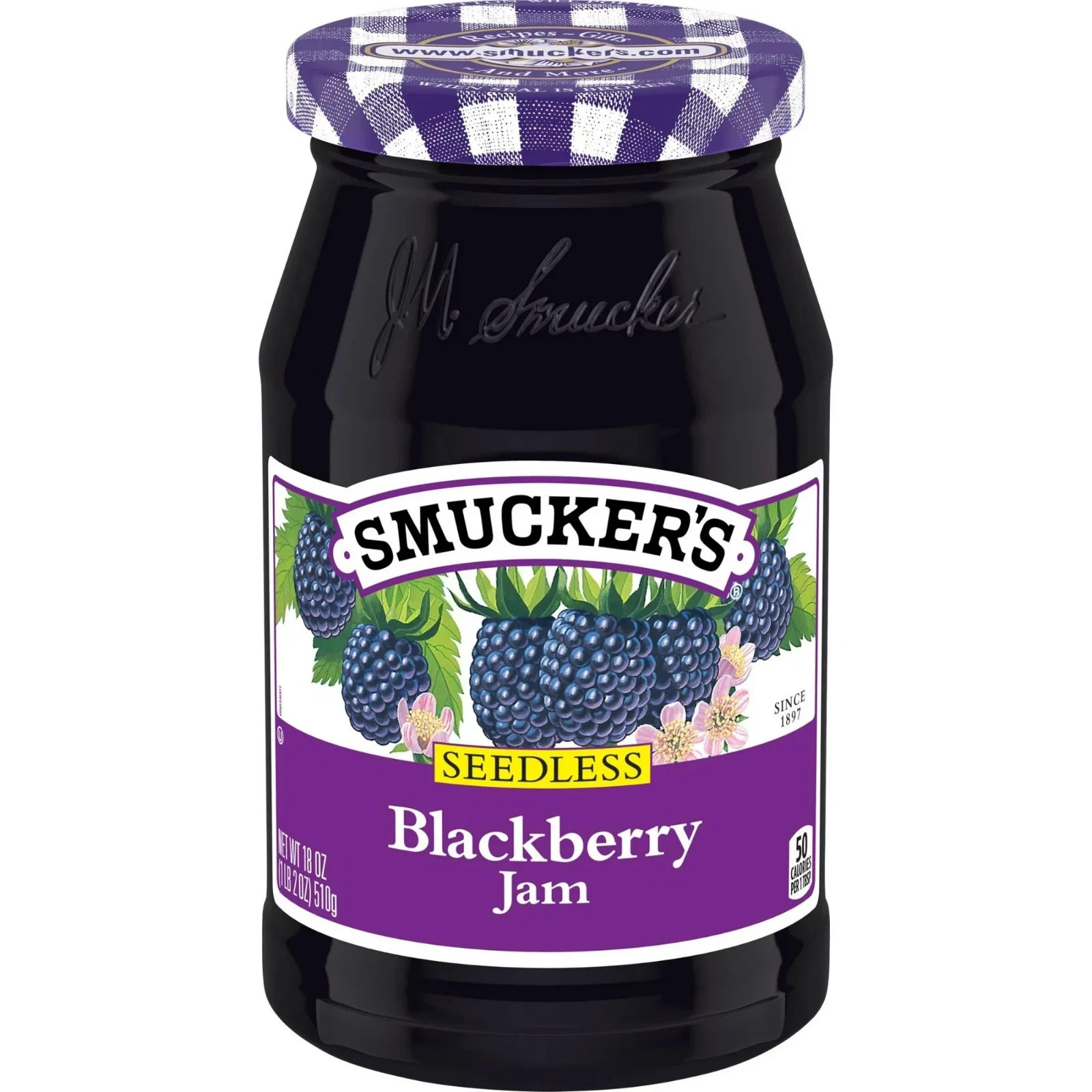 (2 pack) Smucker's Seedless Blackberry Jam, 18 oz