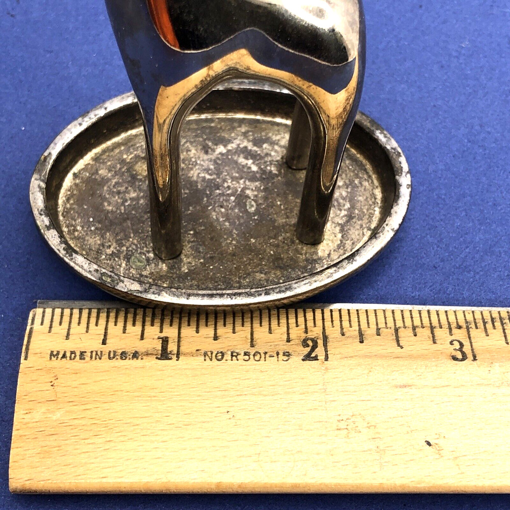 Giraffe Ring Holder Red Envelope Metal Silver Plated Trinket Dish