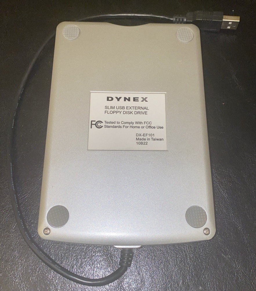 Dynex DX-EF101 Slim USB External 3.5" Floppy Disk Drive
