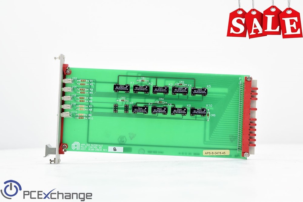Applied Materials 0100-20038 PCB ASSEMBLY RELAY CONTROL BOARD Used