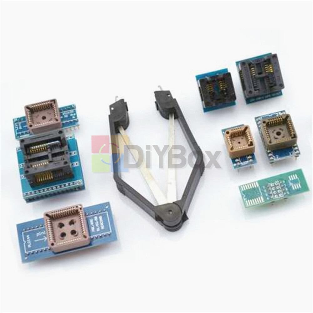 8 Programmer Adapters Sockets Kit with IC Extractor for TL866II Plus