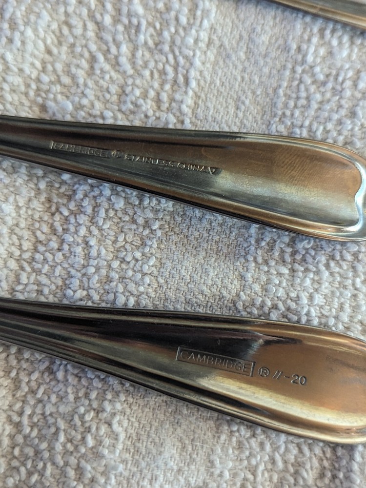 Cambridge ALLURE Stainless Flatware 6 Piece Set Forks & Spoons Silverware