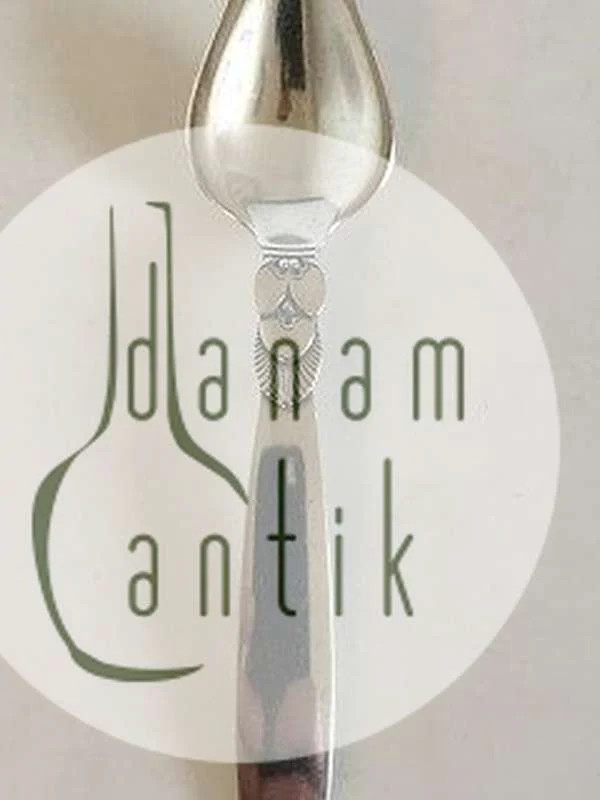 Georg Jensen Cactus Sterling Silver Triangular Fruit Spoon No 075