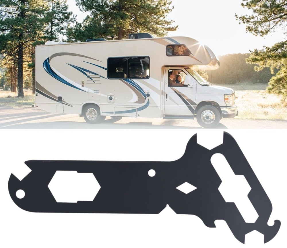 Black Multitool With 14-In-1 Separate Rigger Tools Including Wing Nut Spanner