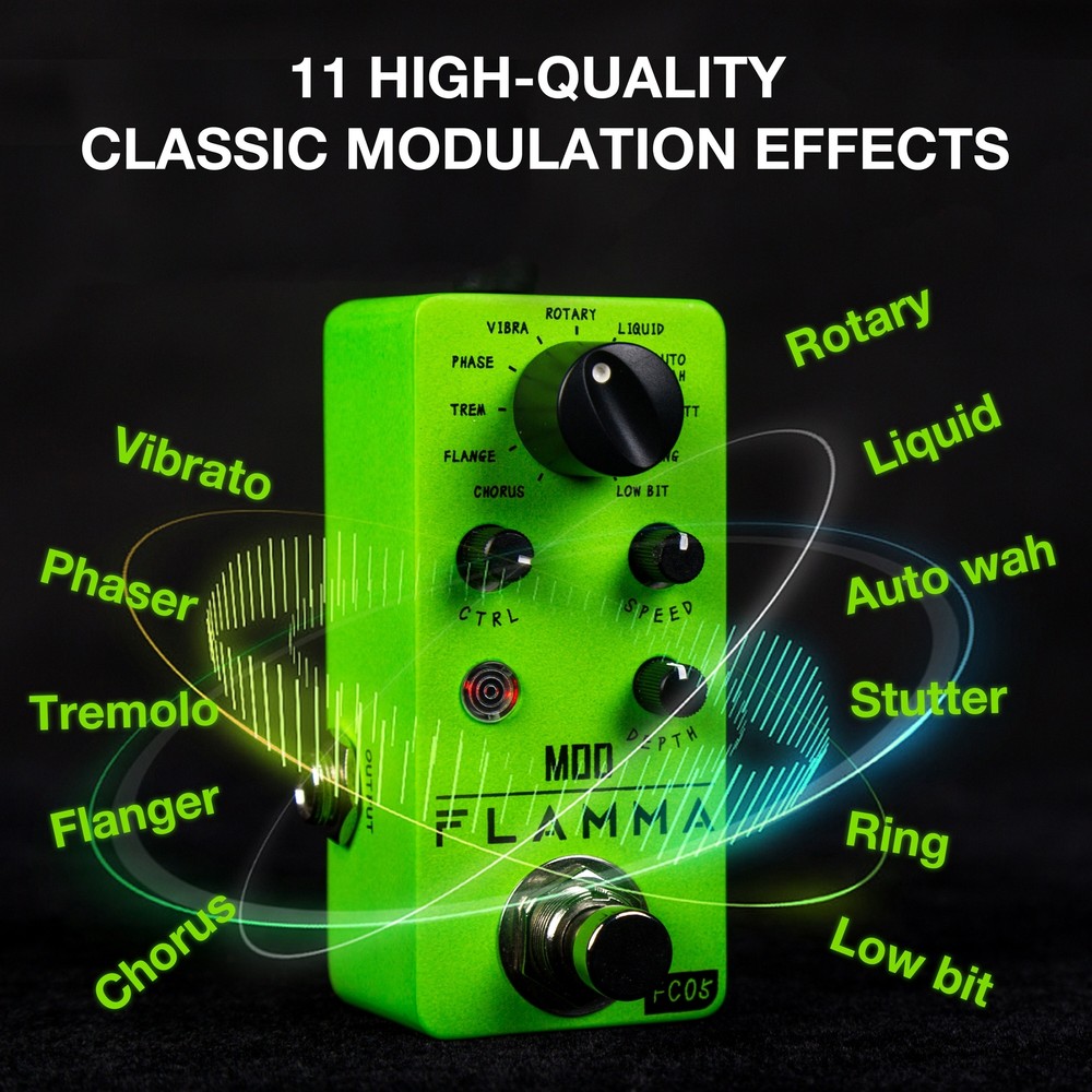 FC05 modulation guitar multi-effects pedal 11 modes chorus flanger phaser