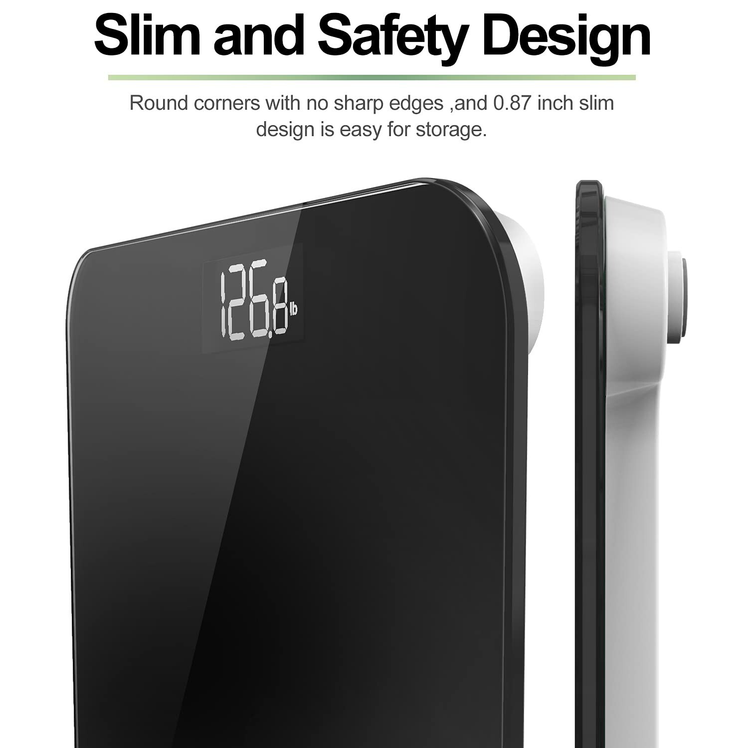 Digital Body Weight Bathroom Scale w/ Step-on Technology Battery Powered 400lbs