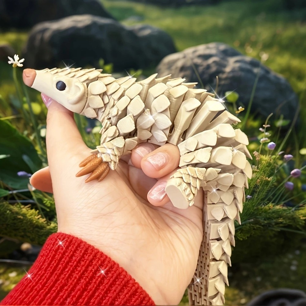 3D Printed Anime Hedgehog Statue - Durable Plastic Gradient Color Animal Decor