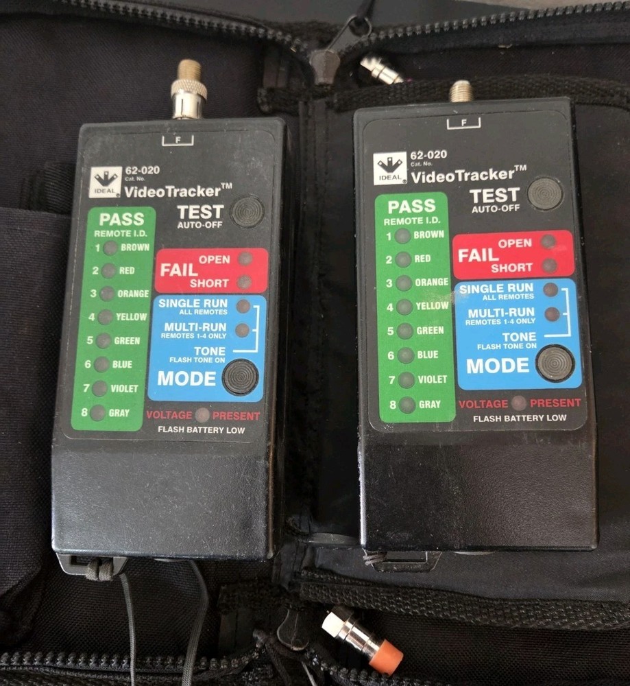 TWO Ideal Video Tracker Cable Tester Model 62-020