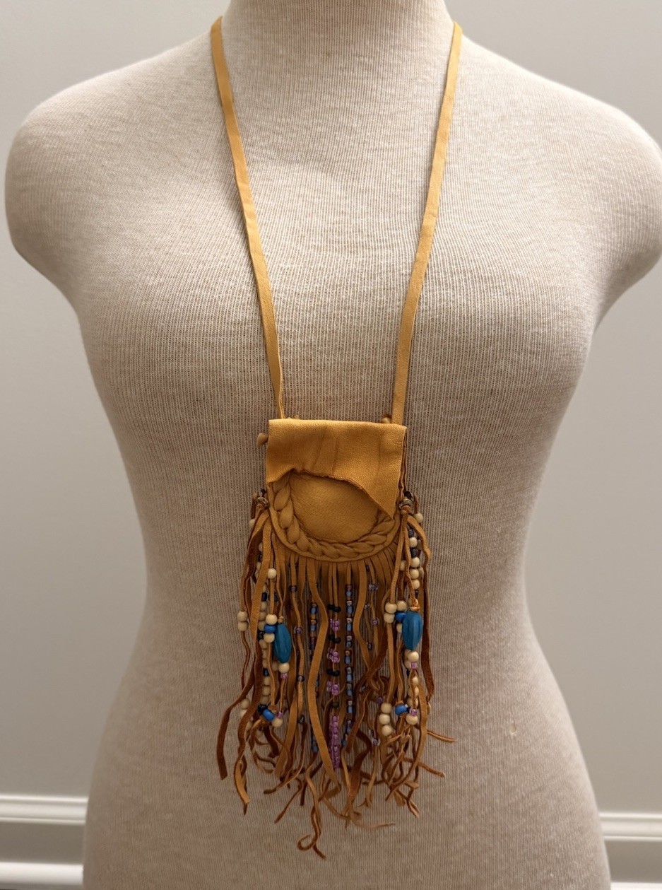 Native American Beaded Deerskin Fringed Medicine Bag