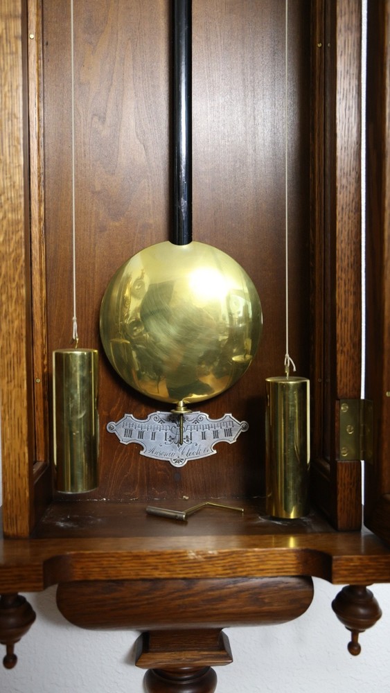 Antique Ansonia Capitol Weights Driven Regulator Wall Clock