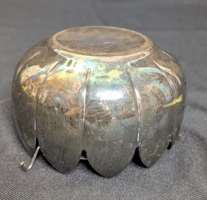 Vintage Leonard Silver plate Flower Frog Lotus Petal Floral Decoration Dip Set