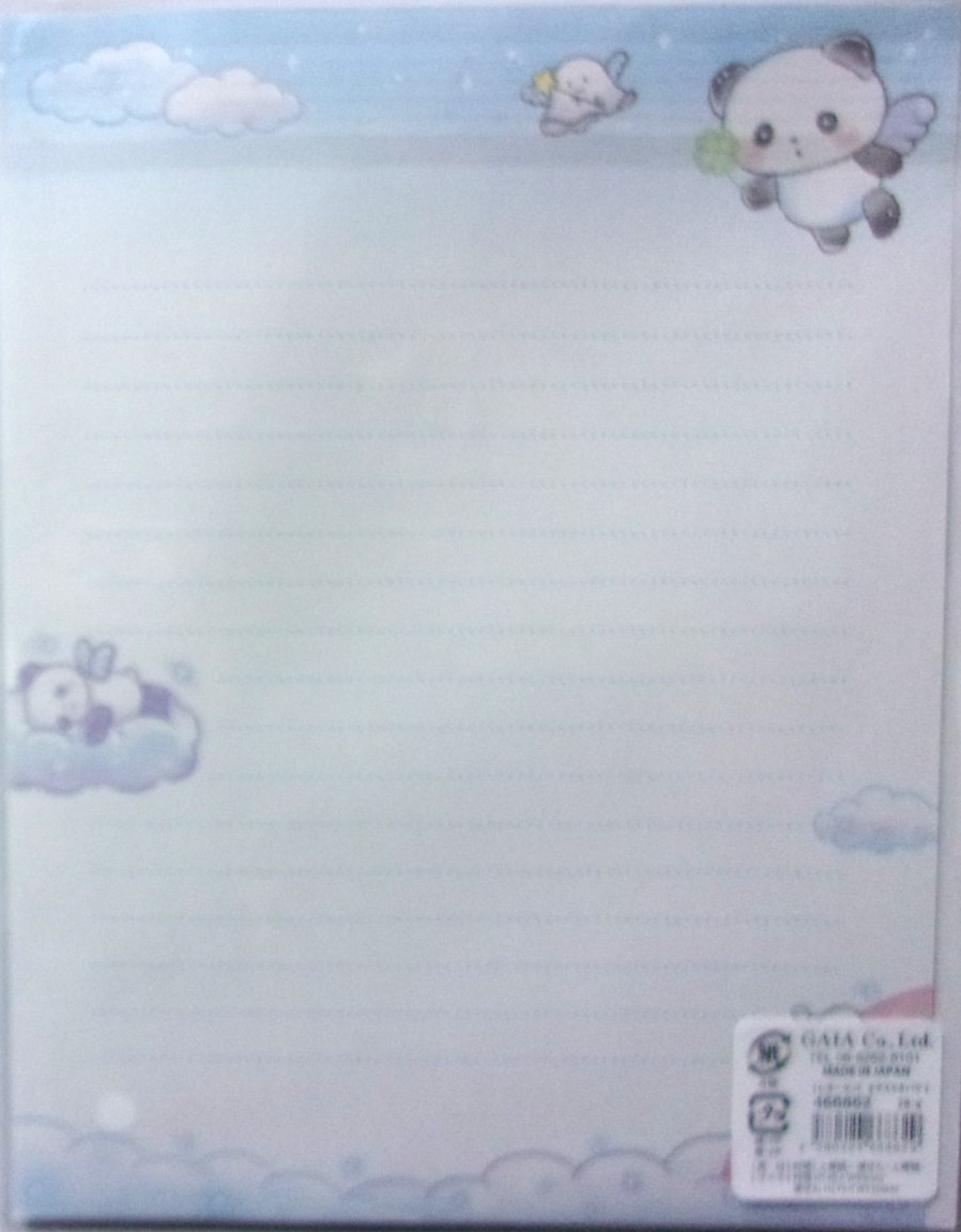 GAIA Oyasumi Obake Sleep Ghost Angel Panda Letter Envelope Set Made in Japan