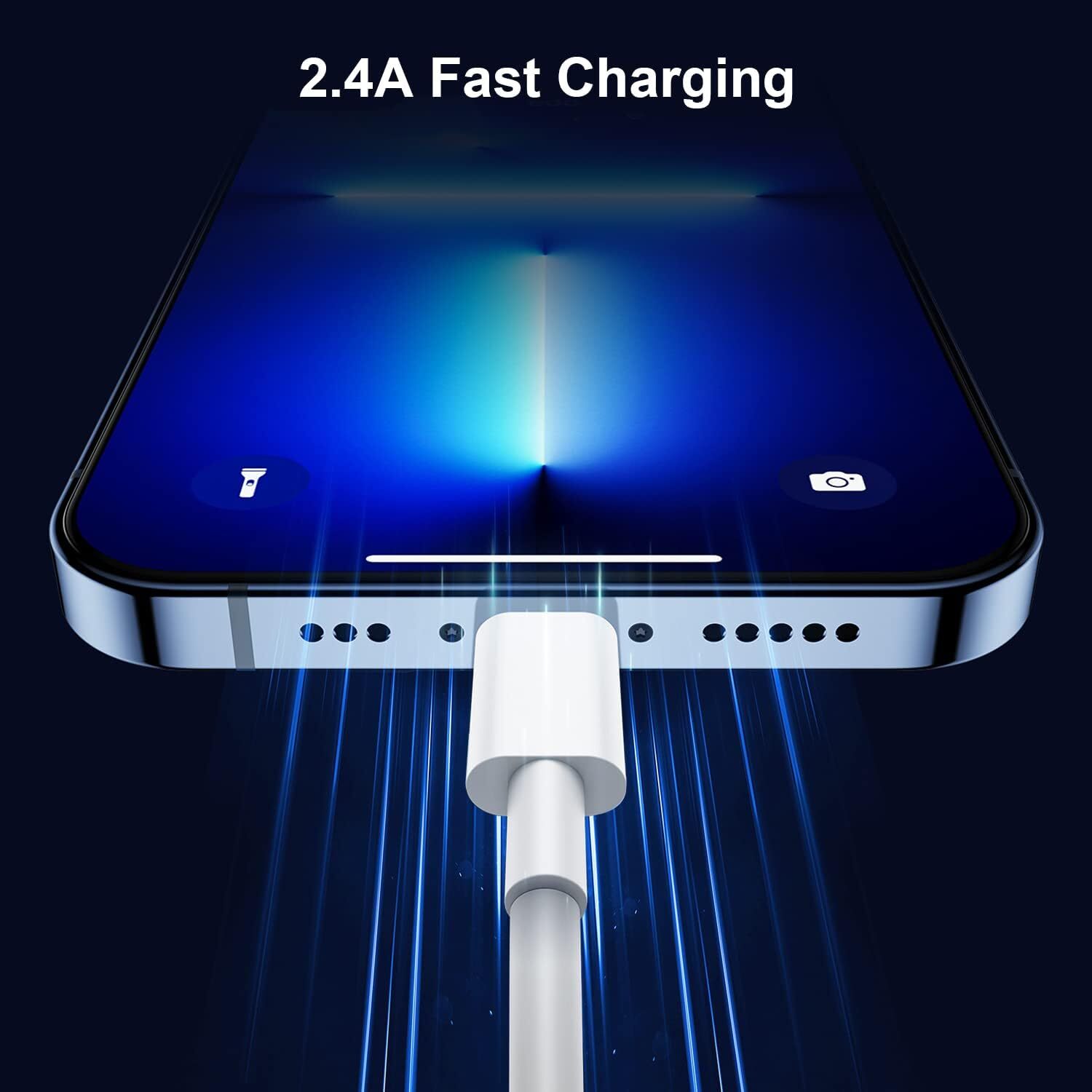 For iPhone 14 13 12 11 Pro Max XR 8 7 6 Fast Charging Cord USB Charger Cable Lot