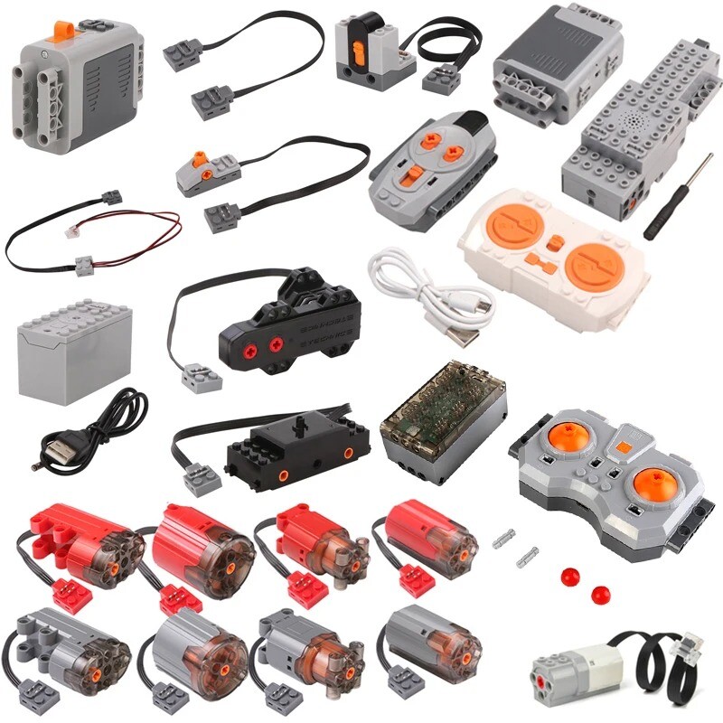 Power Functions All Parts Technic Motor Remote Receiver Battery Box Fit For Lego