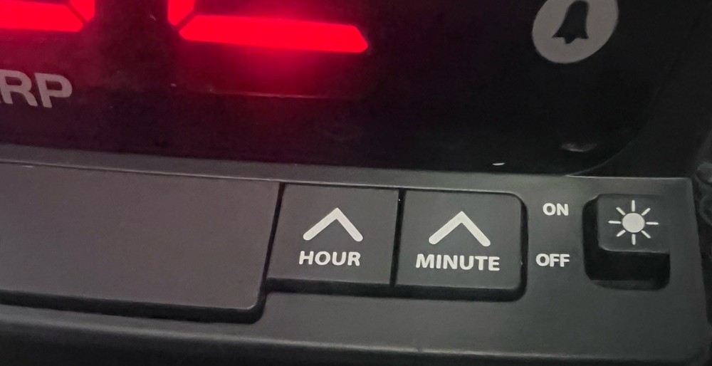 Sharp LED Digital Alarm Clock – Simple Operation Large Numbers Used Tested