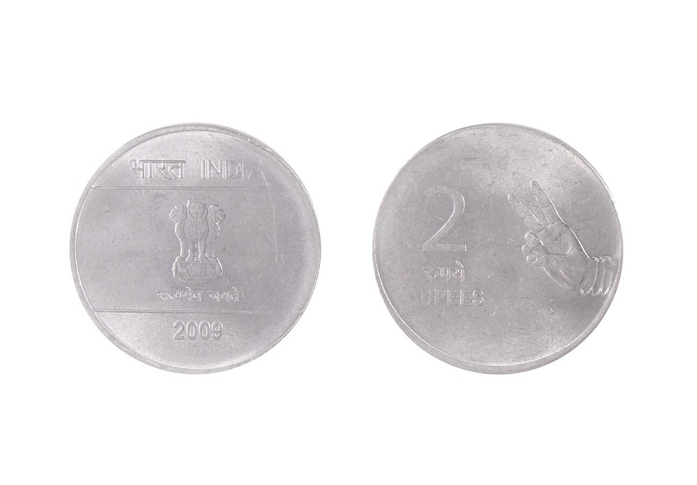 India 2 Rupees, 2009, KM #327, Mint