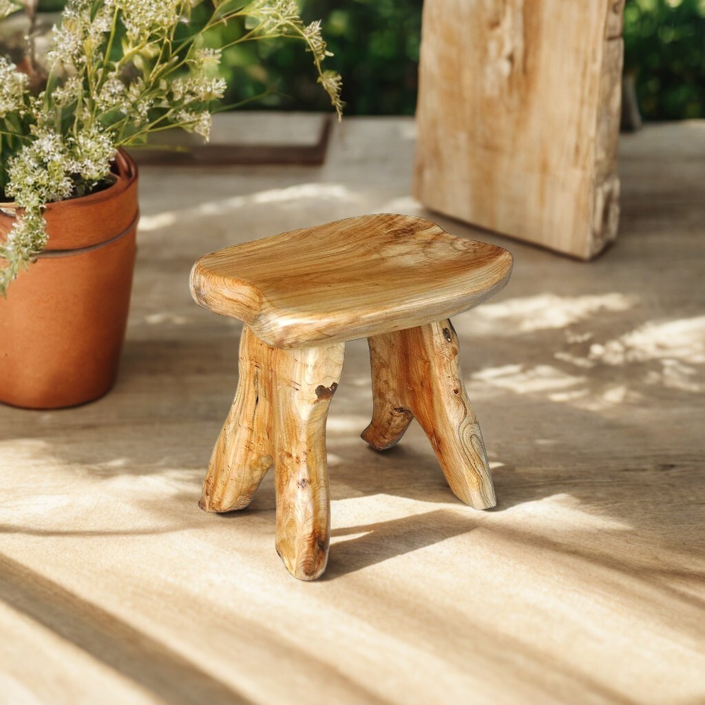 Live Edge Cedar Bench Rustic Wood Entryway Bench Farmhouse Stool Side Table Gift