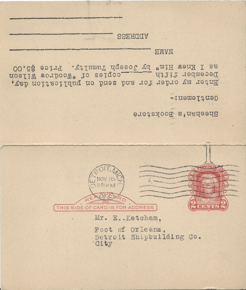 REVALUED POSTAL CARD & REPLY CARD HUGE ERROR SHIFT 1C AND BLEED THROUGH INK USED