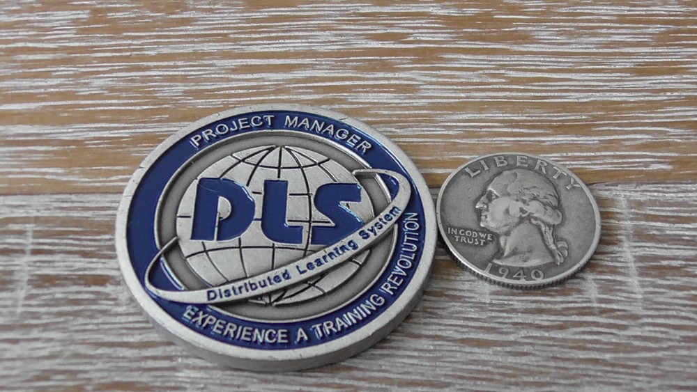 US Army DLS Distributed Learning System Challenge Coin #A952