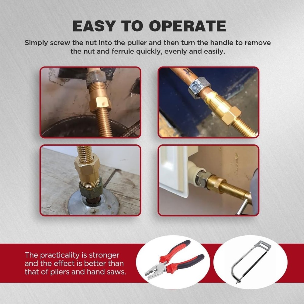 Compression Sleeve Puller Tool, Upgraded Hexagonal Head Design, Ferrule Puller P