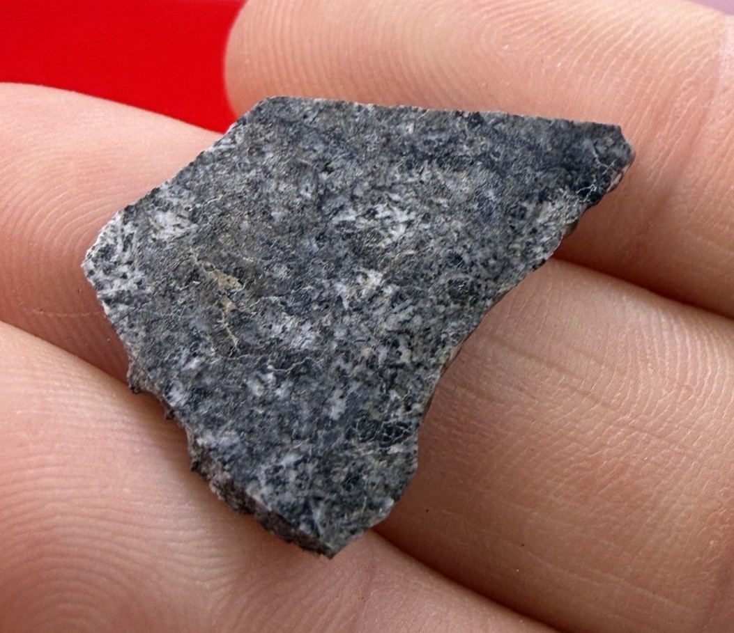 Amgala 001 Martian Meteorite Slice, Shergottite Mars Rock, Rare Meteorite, 1.91g